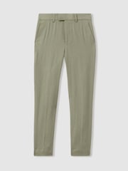 Reiss Apple Kin 3-9 yrs Slim Fit Linen Adjustable Trousers - Image 1 of 3