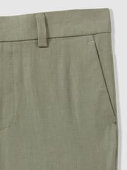 Reiss Apple Kin 3-9 yrs Slim Fit Linen Adjustable Trousers - Image 3 of 3