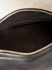 Black Leather Barrel Shoulder Bag - Image 8 of 8