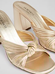 LK Bennett Gold Coletta Strappy Mules - Image 4 of 4
