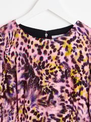 Oliver Bonas Pink Blurred Animal Print Midi Dress - Image 6 of 8
