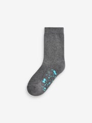 Grey Splat Cotton Rich Cushioned Socks 7 Pack - Image 2 of 8