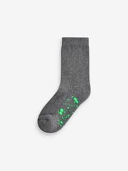 Grey Splat Cotton Rich Cushioned Socks 7 Pack - Image 3 of 8
