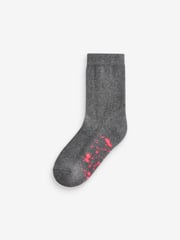 Grey Splat Cotton Rich Cushioned Socks 7 Pack - Image 5 of 8