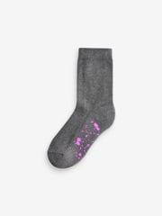 Grey Splat Cotton Rich Cushioned Socks 7 Pack - Image 8 of 8