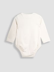 JoJo Maman Bébé Natural Printed Bear And Appliqué Pocket Bodies 2 Pack - Image 5 of 6