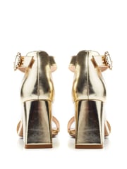 Moda in Pelle Scilla Square Toe Two Part Glitz Buckle Block Sandals - Image 3 of 4