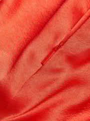 Ted Baker Red Bolsena Satin Midi Skirt With Asymmetric Hem - Image 5 of 6
