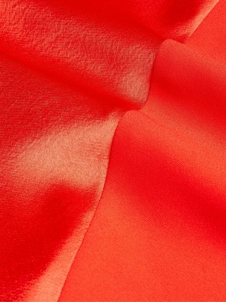 Ted Baker Red Bolsena Satin Midi Skirt With Asymmetric Hem - Image 6 of 6