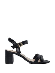 Dune London Black Wide Fit Merisa 2 Part Block Heel Sandals - Image 3 of 6