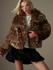 Animal Short Faux Fur Jacket - Image 1 of 8