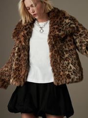 Animal Short Faux Fur Jacket - Image 3 of 8