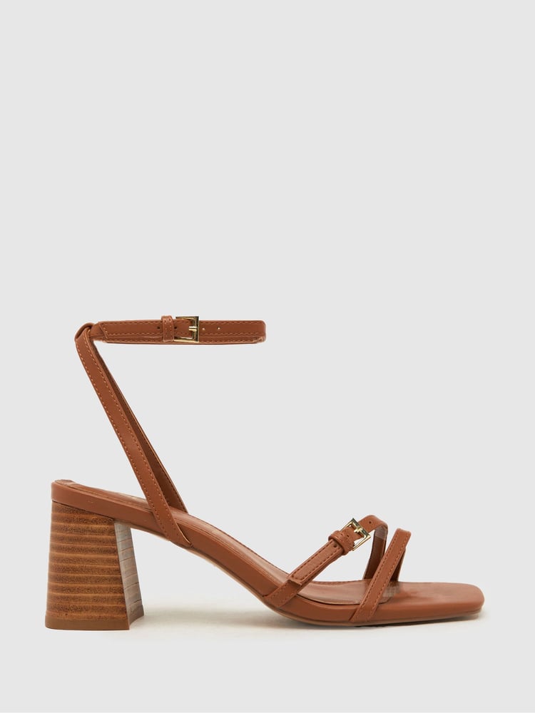 Schuh Saturn Strappy Block Heels - Image 1 of 4 Schuh Saturn Strappy Block Heels - Image 1 of 4