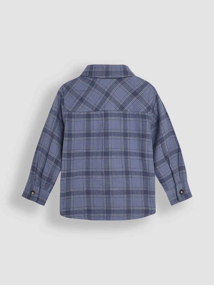 JoJo Maman Bébé Blue Check Shirt - Image 2 of 5