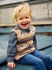 JoJo Maman Bébé Blue Check Shirt - Image 4 of 5