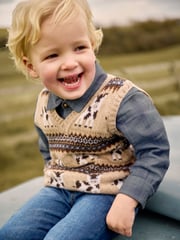 JoJo Maman Bébé Blue Check Shirt - Image 5 of 5