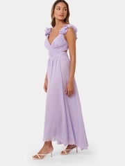 Forever New Purple Petite Selena Petite Ruffle Maxi Dress - Image 3 of 4