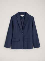 Seasalt Cornwall Blue Erica Linen Blend Blazer - Image 5 of 6