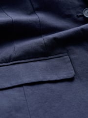 Seasalt Cornwall Blue Erica Linen Blend Blazer - Image 6 of 6