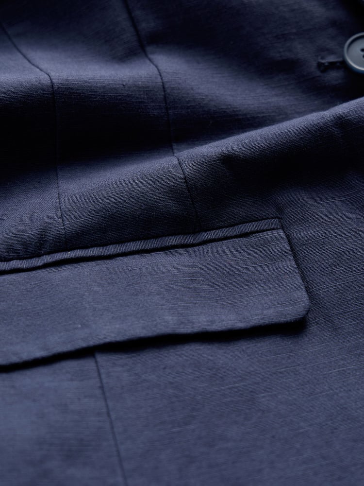 Seasalt Cornwall Blue Erica Linen Blend Blazer - Image 6 of 6
