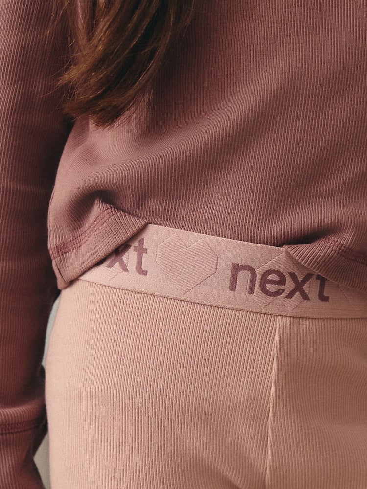 Pink/Grey 2 Pack Legging Pyjamas (7-16yrs) - Image 4 of 4