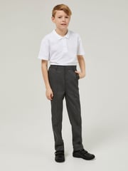 Trutex Boys Regular Leg Grey 2 Pack School Trousers - Image 1 of 5