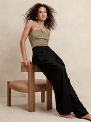 Banana Republic Green Keyhole Sleeveless Top - Image 1 of 1