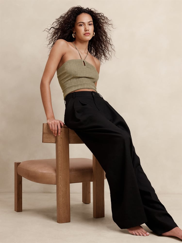 Banana Republic Green Keyhole Sleeveless Top - Image 1 of 1