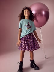 Purple Sequin Pull On Skirt (3-16yrs) - Image 3 of 7