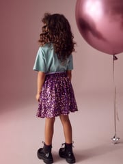 Purple Sequin Pull On Skirt (3-16yrs) - Image 4 of 7