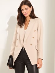 Lipsy Nude Pink Double Breasted Blazer - Image 1 of 4