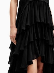 AllSaints Black Cavarly Maxi Dress - Image 4 of 7