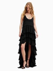 AllSaints Black Cavarly Maxi Dress - Image 5 of 7