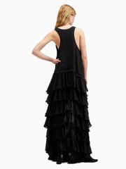 AllSaints Black Cavarly Maxi Dress - Image 6 of 7