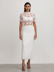 Anna Quan Sheer Applique Top - Image 4 of 6