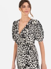 Lovedrobe Wrap Front Puff Sleeve Midaxi Dress - Image 3 of 5