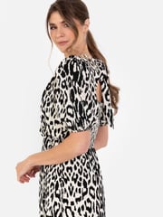 Lovedrobe Wrap Front Puff Sleeve Midaxi Dress - Image 4 of 5