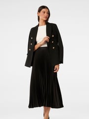 Forever New Black Estelle Satin Pleated Maxi Skirt - Image 5 of 5