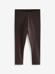 Black/Brown Happy All Over Print Ribbed Leggings 3 Pack (3mths-7yrs) - Image 4 of 7