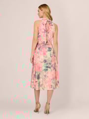 Adrianna Papell Pink Printed Midi Dress - Image 2 of 7