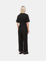 Whistles Black Petite Linen Cosima Jumpsuit - Image 2 of 5