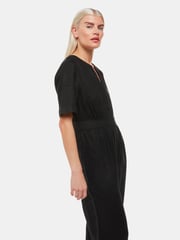 Whistles Black Petite Linen Cosima Jumpsuit - Image 3 of 5