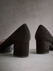 Black Standard Fit Tabitha Simmons Emily Leather Mary Jane Block Heels - Image 8 of 12