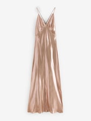 Rose Gold Rochelle Tie Back Slip Dress - Image 5 of 8
