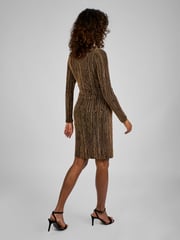JoJo Maman Bébé Gold Sparkle High Neck Maternity Mini Dress - Image 2 of 5