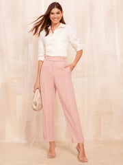 Friends Like These Blush Pink Tailored Barrel Trousers - Image 2 of 4