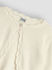 JoJo Maman Bébé Cream Lace Knit Bolero Cardigan - Image 3 of 3