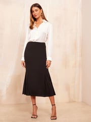 Friends Like These Black Tulip Midi Skirt - Image 1 of 4