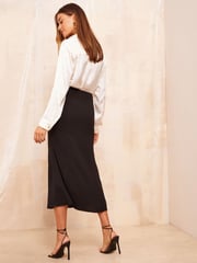 Friends Like These Black Tulip Midi Skirt - Image 3 of 4