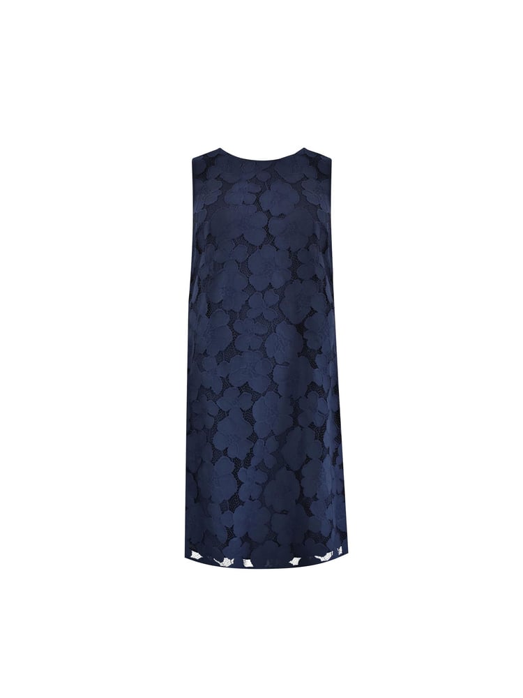 Ro&Zo Blue Lace Mini Shift Dress - Image 5 of 5